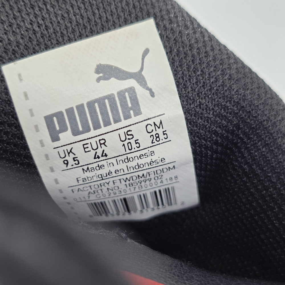 Puma Redon Move Mens Sz 10.5 Shoes Sneakers Low Top Slip On Black White Leather - Picture 16 of 16